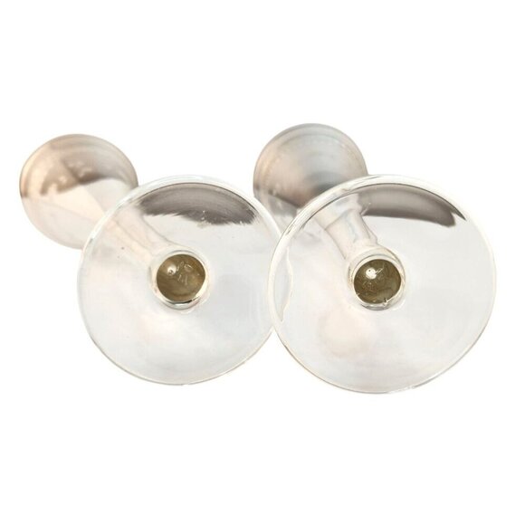 Vintage Crystal Etched Champagne Flutes Set Of 2 With Floral & Diamond Cut Desig - Picture 5 of 9